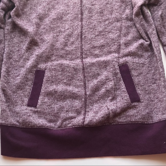 Long, purple sweater with oversized neck - Picture 4 of 7